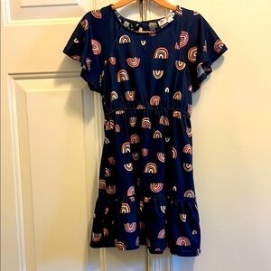 Rainbow Patterned Kids Dress by Live Glamour Girl size 5